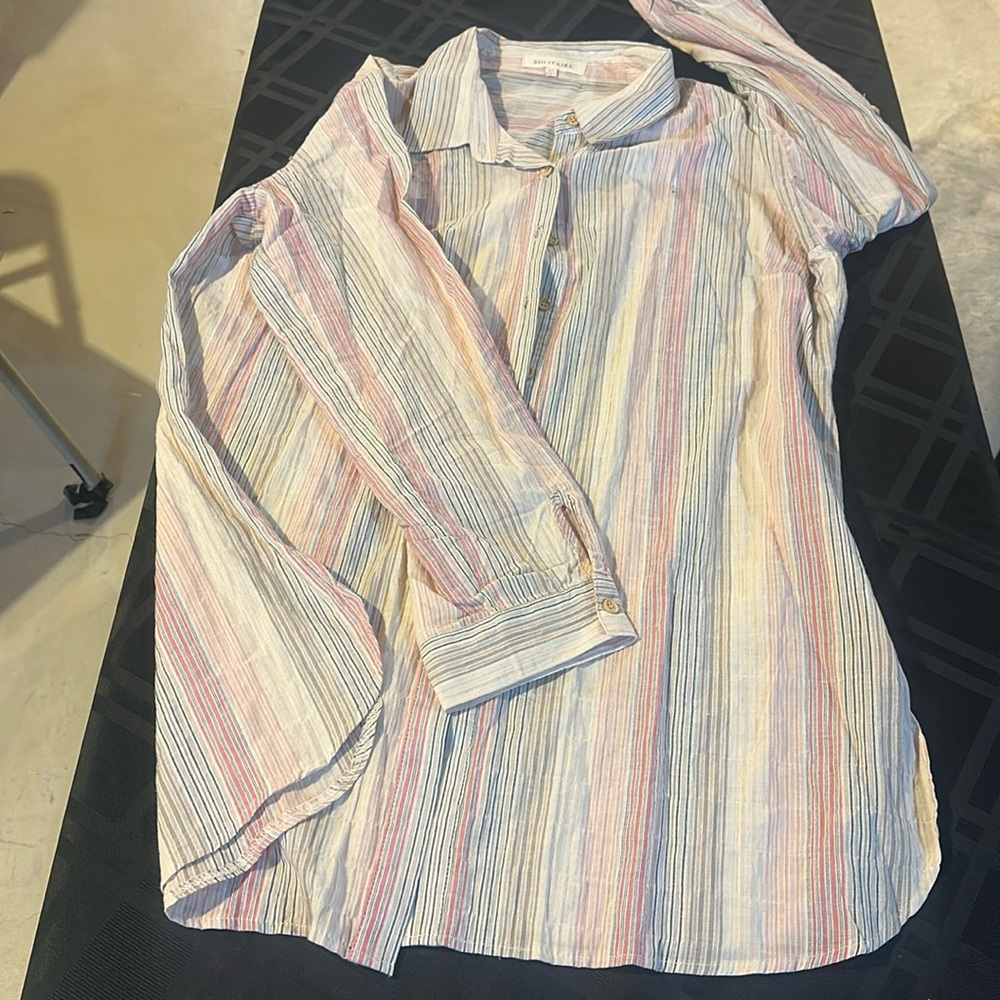 Oversized bottom down shirt